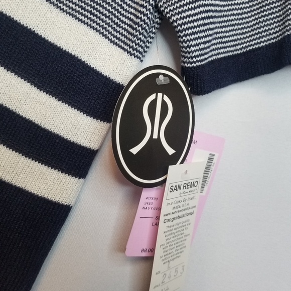 Vintage San Remo by Laura Navy Knit Pant Set - Picture 3 of 11